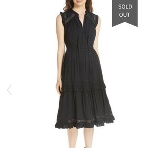 NEW- Kate spade black midi dress